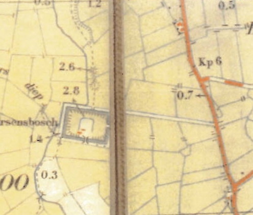Afbeelding 8.1. Topografische kaart Aduard no. 79 (links) en Zuidwolde no. 80 (rechts). Beide verkend in 1905.