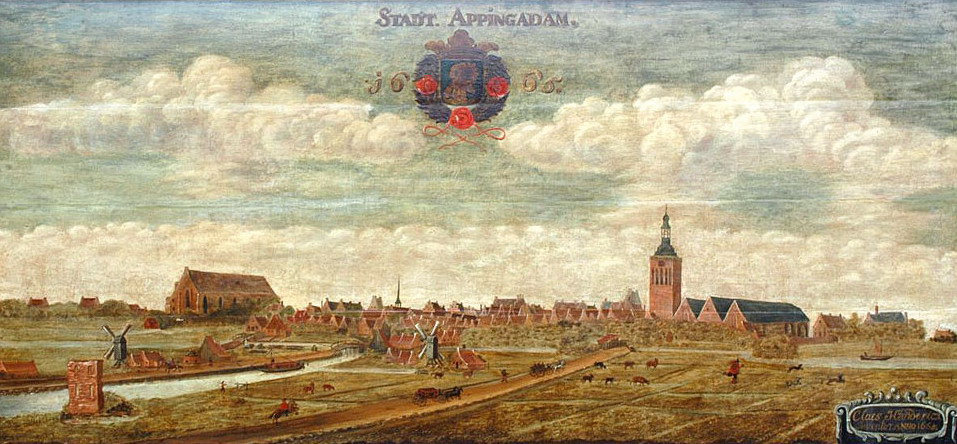 Appingedam in de 17e eeuw.