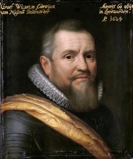 Portret van Willem Lodewijk (1560-1620), graaf van Nassau, bijgenaamd in het Fries 'us heit' (onze vader)