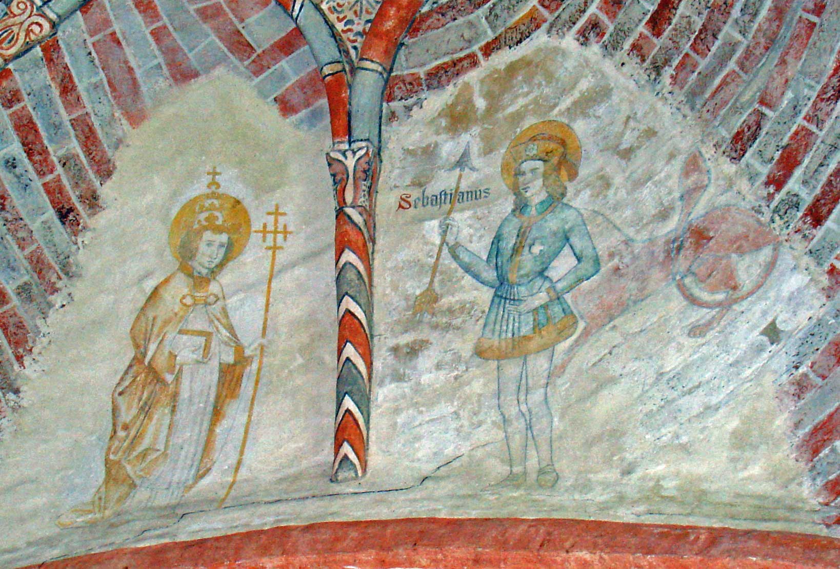 Links Gregorius de Grote en rechts de heilige Sebastiaan. Foto: 5 juli 2007, I. Gouwenaar, Wikipedia. Licentie: Public Domain.
