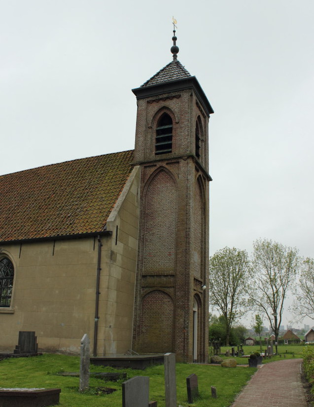 De kerk van Dorkwerd vóór de restauratie.