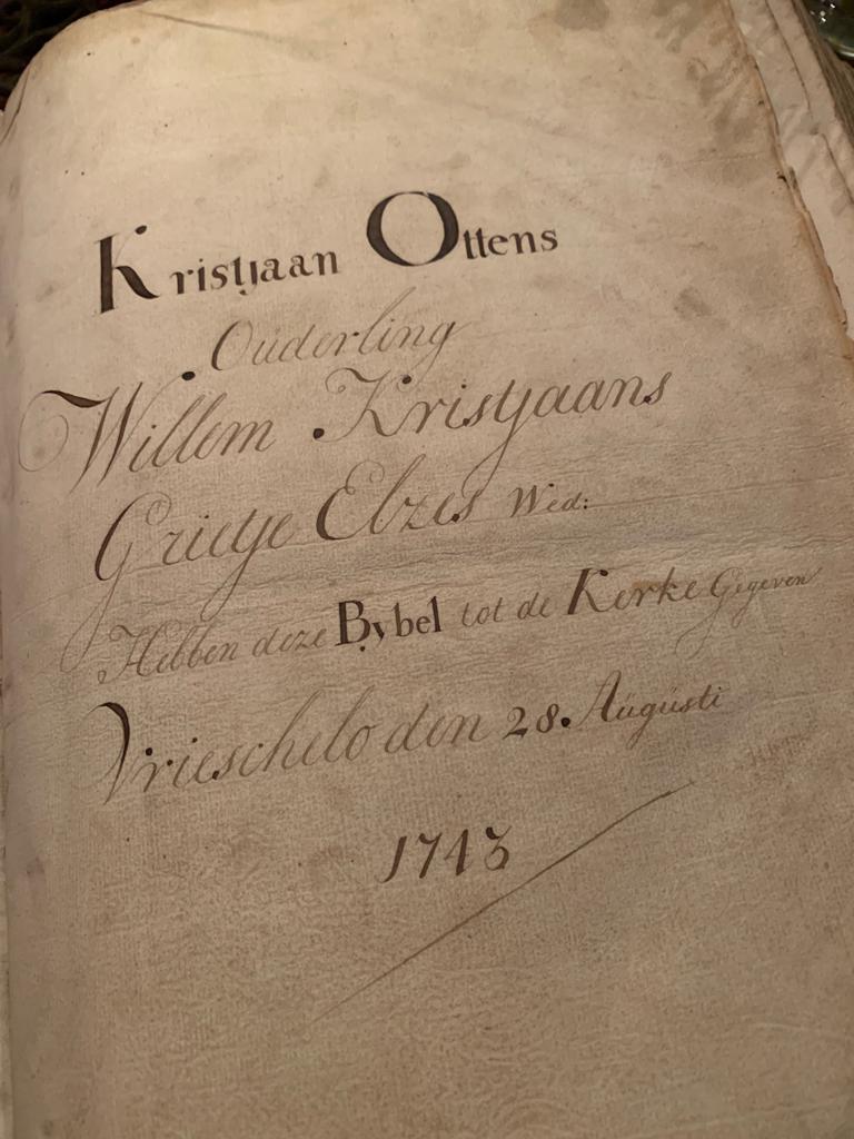 De opschrift op het voorblad uit 1743. Bron: Protestantse Gemeente.