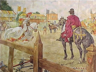 Een riddertournooi te Haarlem in 1305.