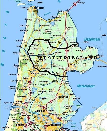 Het huidige deel van Noord-Holland dat nu nog West-Friesland heet.