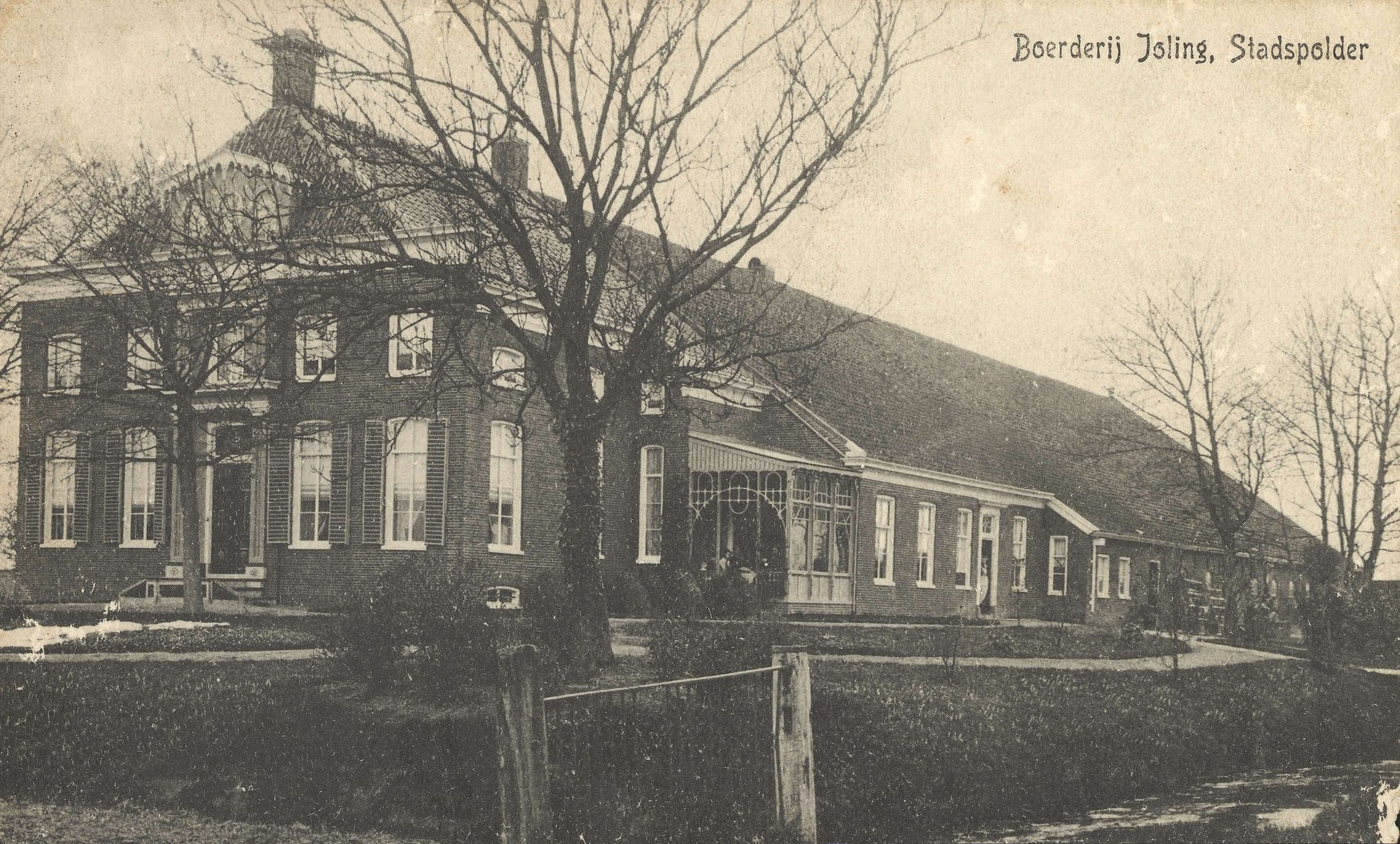 De boerderij van Joling in de Stadspolder. Afbeelding: 1905-1915